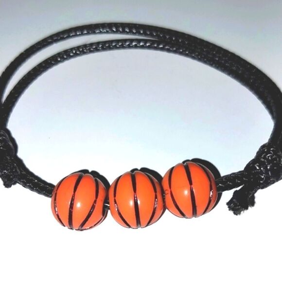 Unisex kids basketball adjustable charm bracelet - Picture 1 of 4